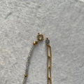 Bracelet perles semi-précieuses et mailles dorées en acier inoxydable | Vannina