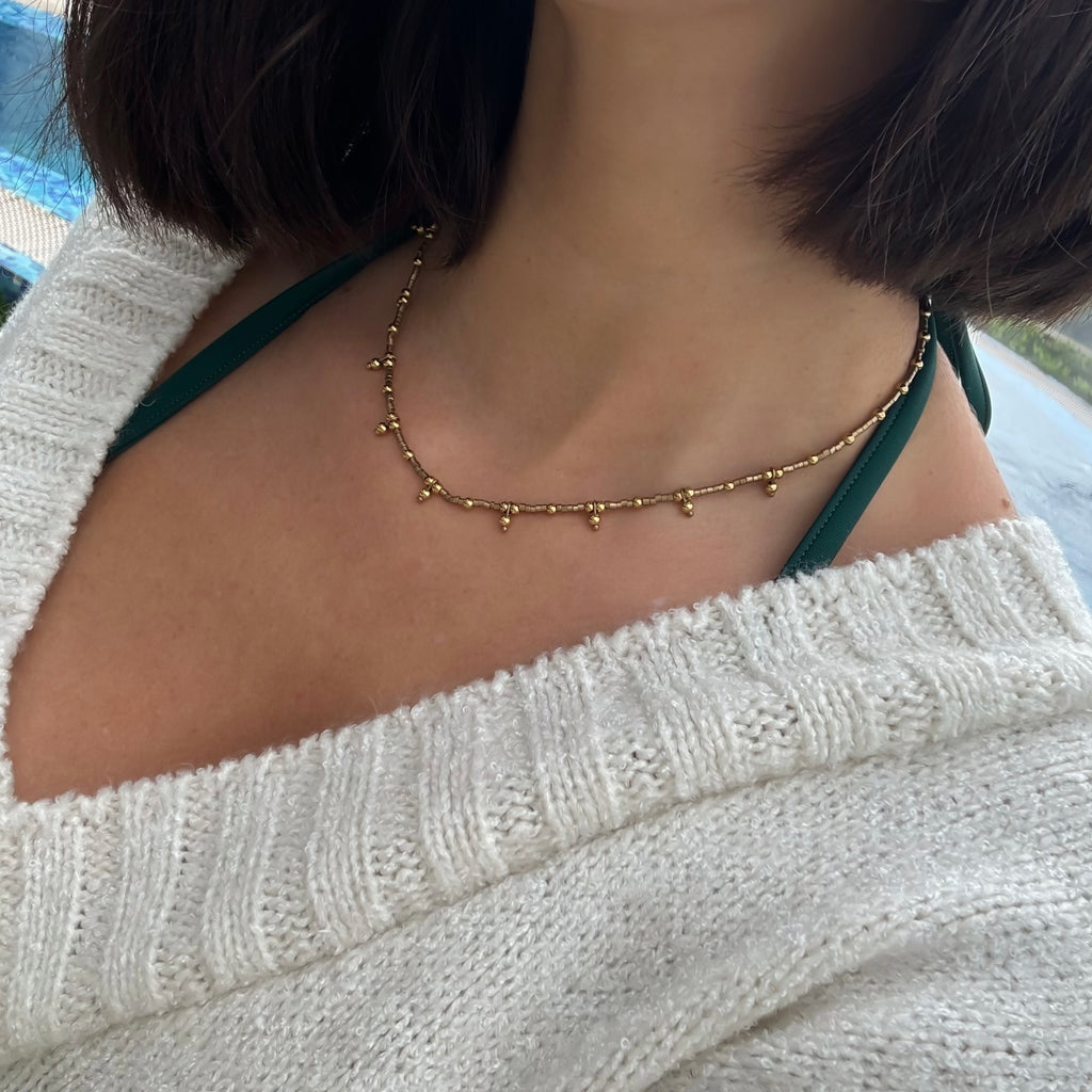 Collier Doré en Acier Inoxydable Élégant |  Camélia