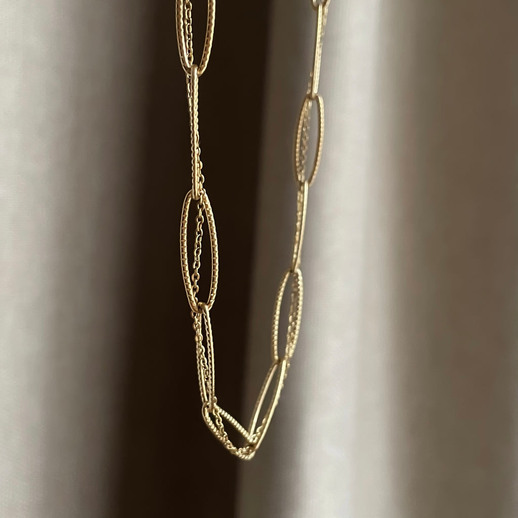 Collier en Acier Inoxydable Doré | Rose