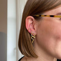 Joyce | Boucles d’Oreilles Serpent en Acier Inoxydable Doré