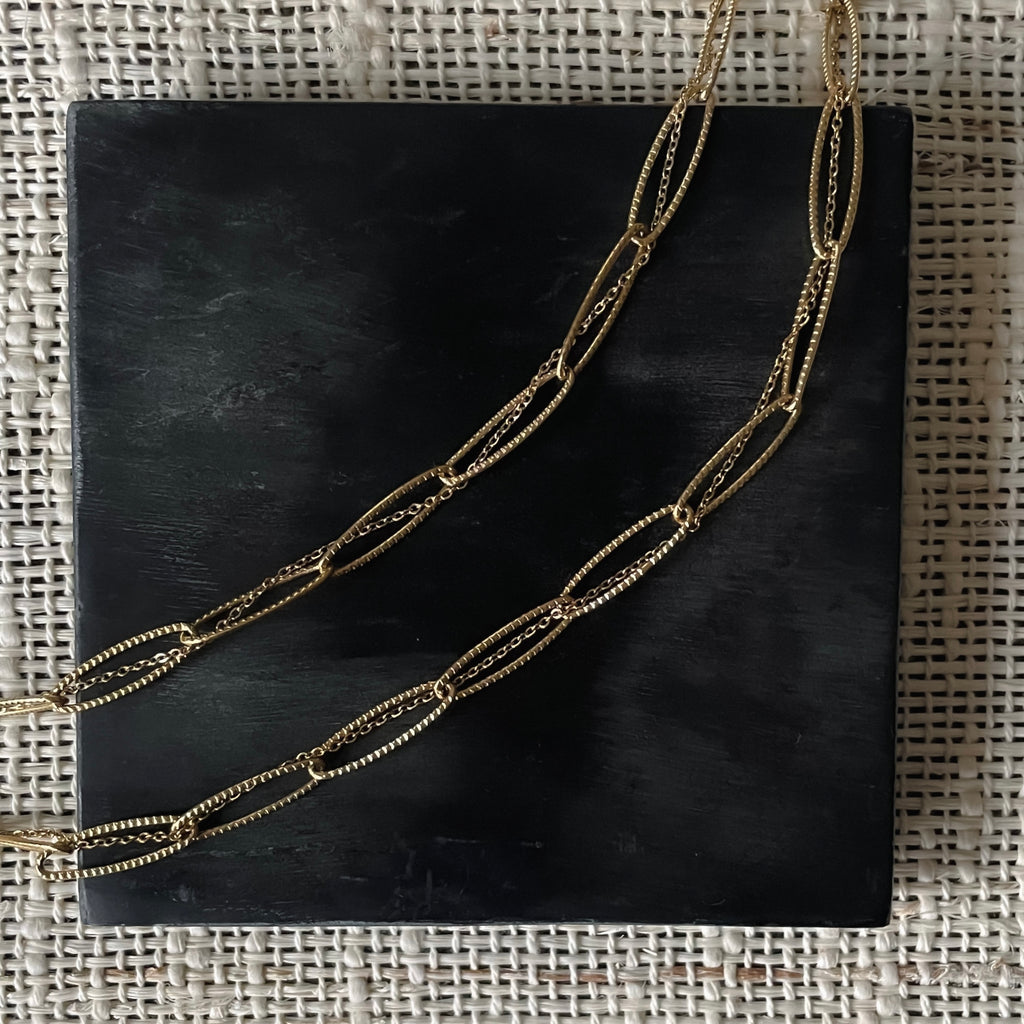 Collier en Acier Inoxydable Doré | Rose