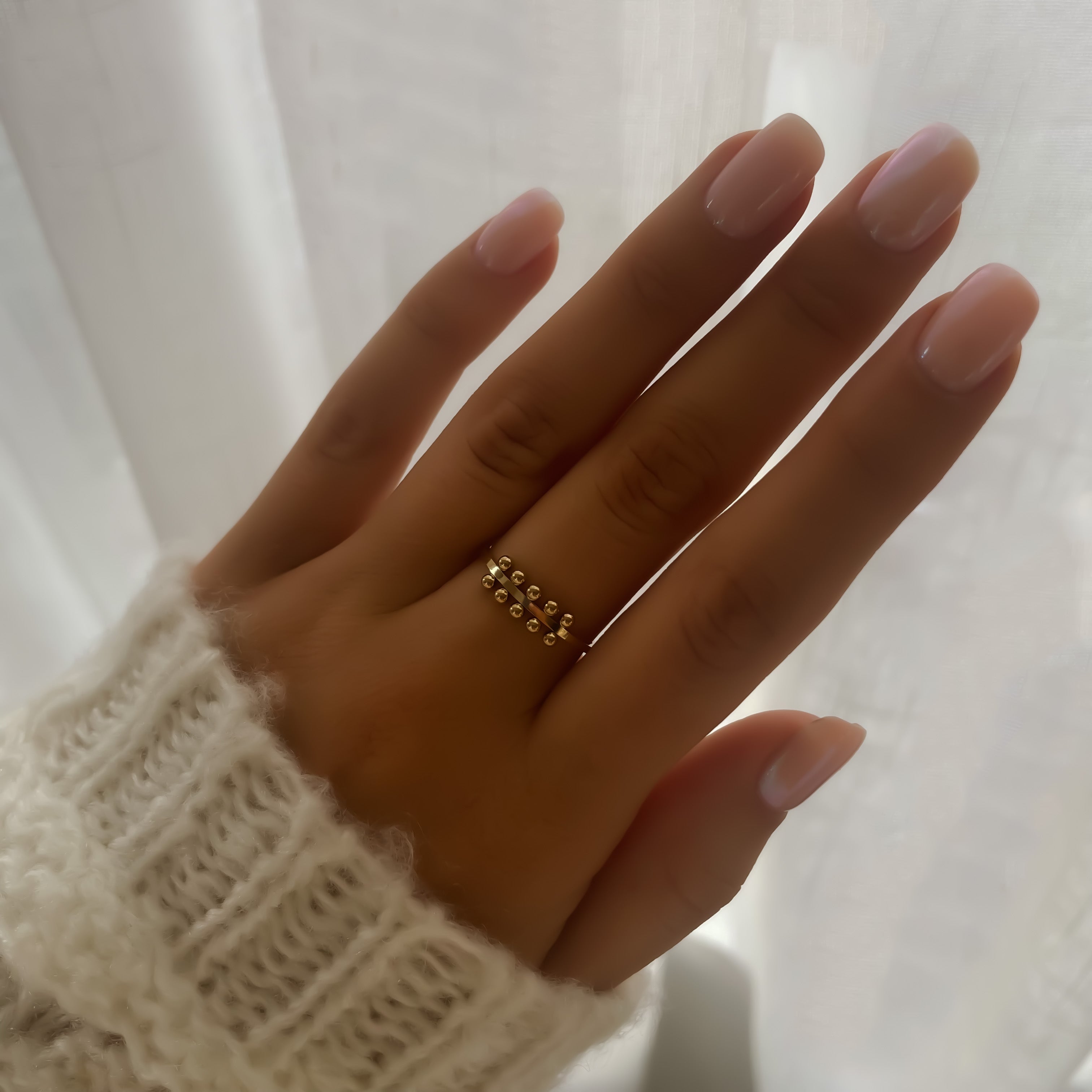 Bague Ajustable en Acier Inoxydable Doré et Argenté Élégante | Manolia