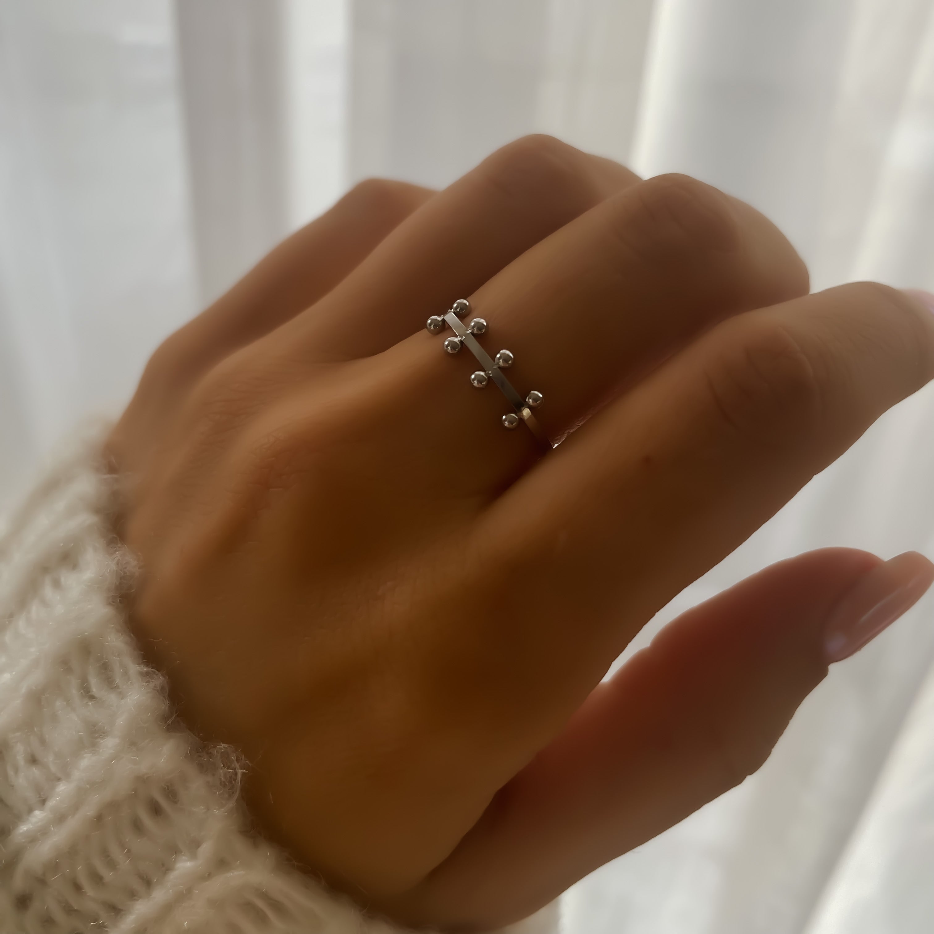 Bague Ajustable en Acier Inoxydable Doré et Argenté Élégante | Manolia