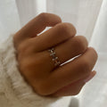 Bague Ajustable en Acier Inoxydable Doré et Argenté Élégante | Manolia