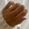 Bague Fine Ajustable en Acier Inoxydable Doré et Argenté | Goya