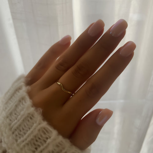 Bague Fine Ajustable en Acier Inoxydable Doré et Argenté | Goya
