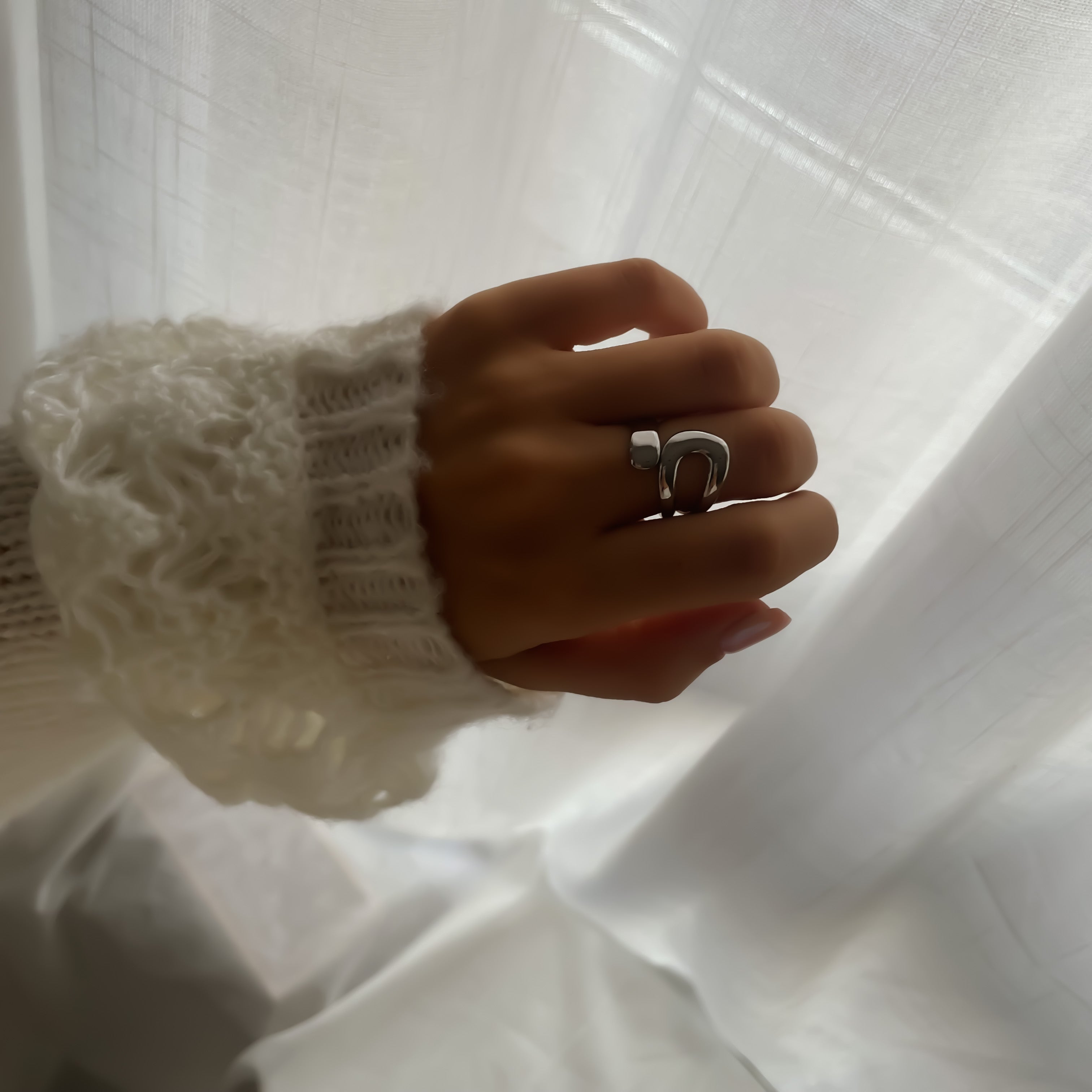 Bague Large Ajustable en Acier Inoxydable Doré et Argenté | Louna