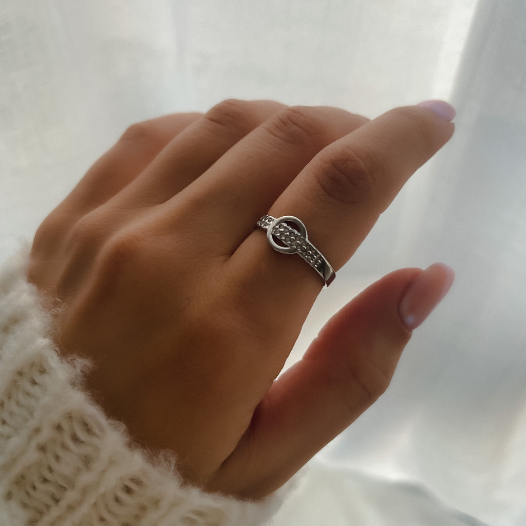Bague Ajustable en Acier Inoxydable Dorée et Argentée | Luna