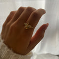 Bague Abeille Ajustable en Acier Inoxydable Doré et Argenté | Honey