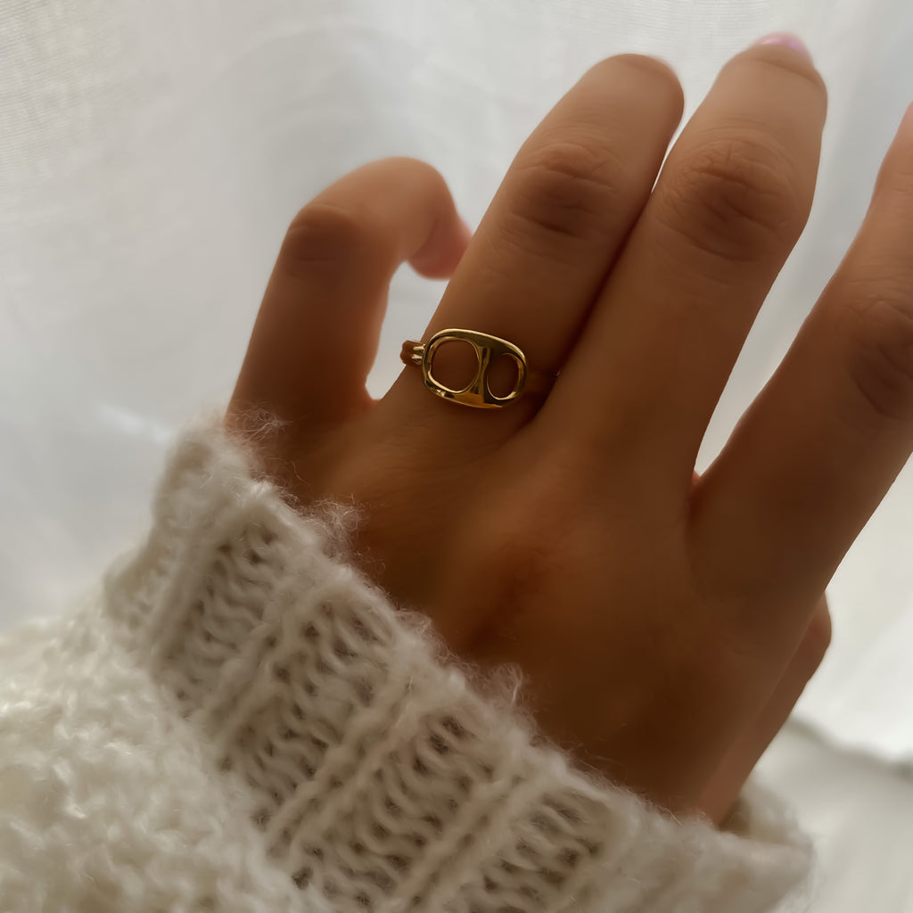 Bague Ajustable en Acier Inoxydable Doré et Argenté | Octave