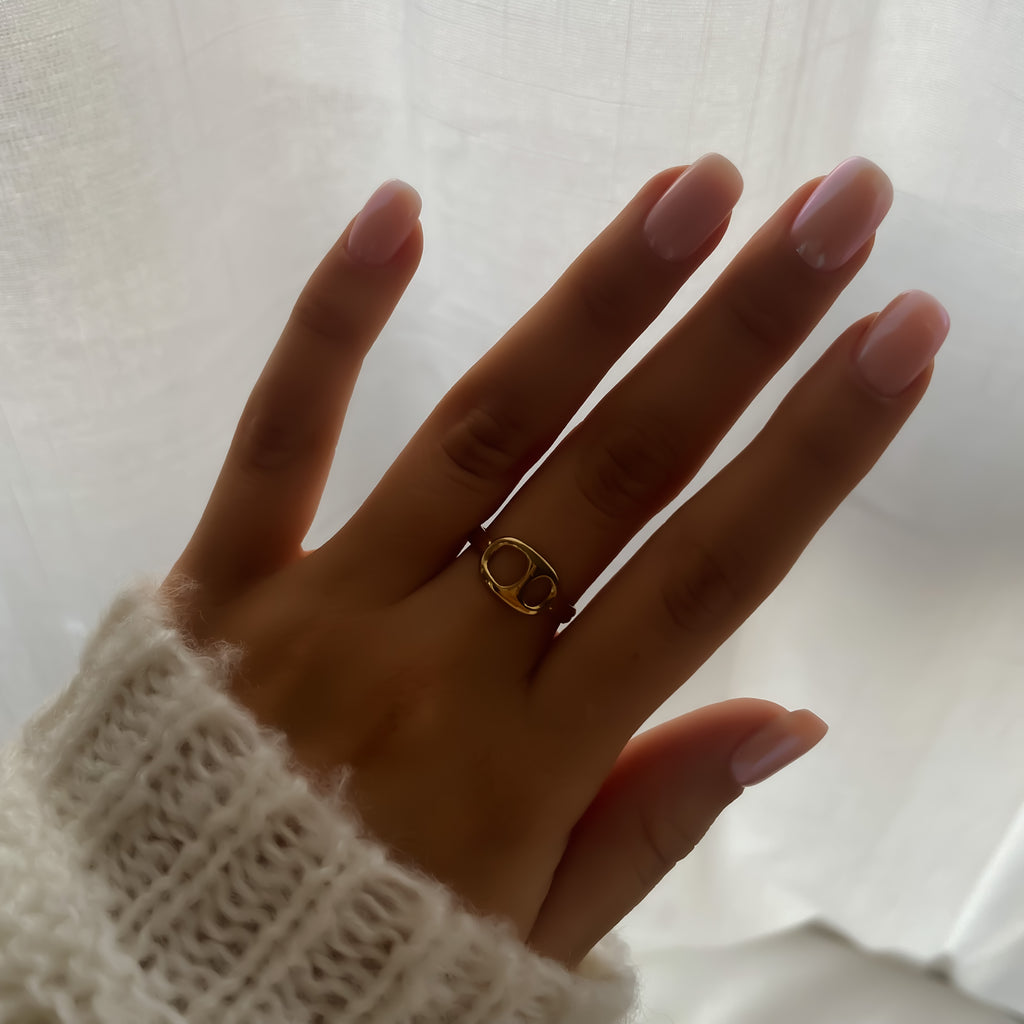 Bague Ajustable en Acier Inoxydable Doré et Argenté | Octave