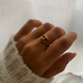 Bague Ajustable en Acier Inoxydable Doré et Argenté | Octave