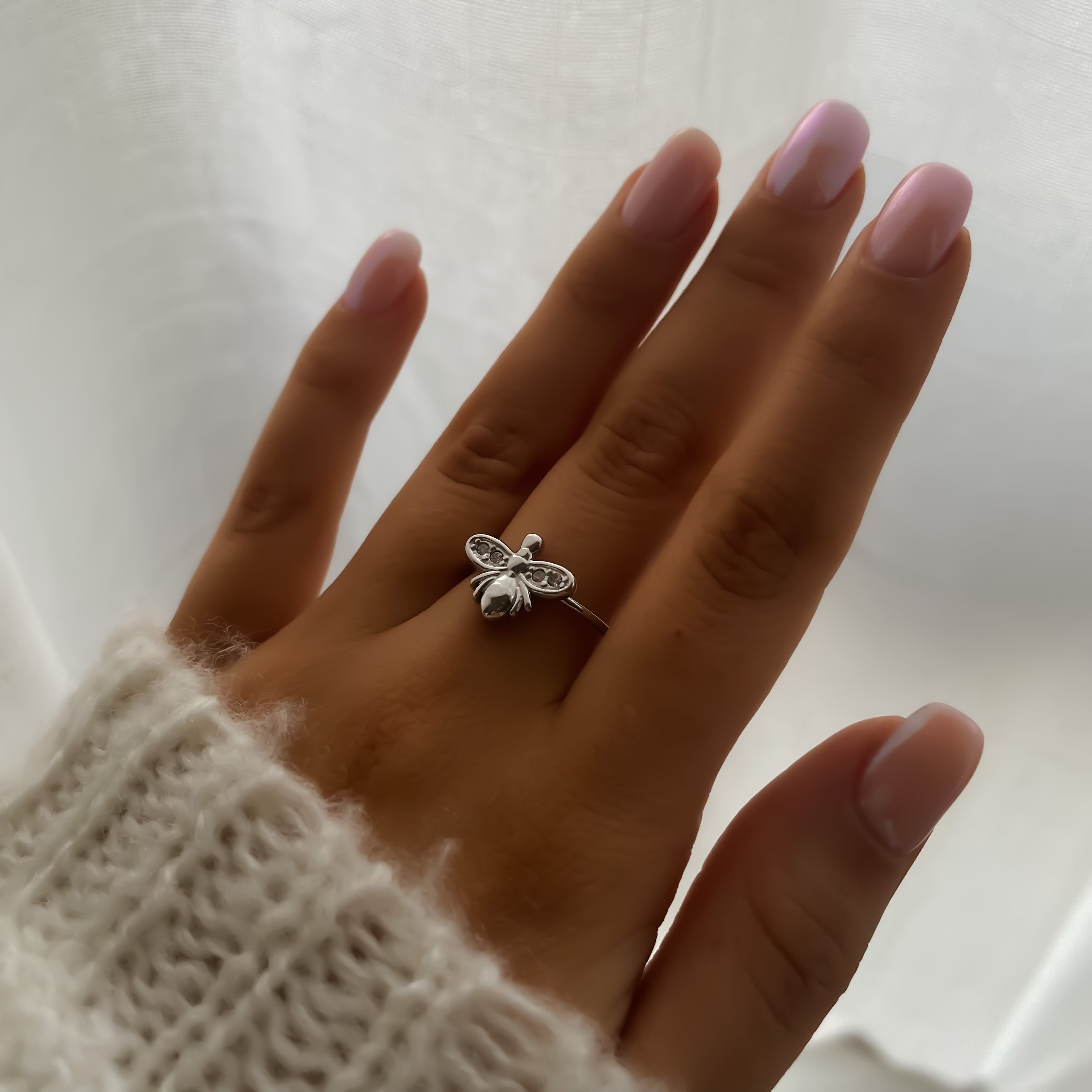 Bague Abeille Ajustable en Acier Inoxydable Doré et Argenté | Honey