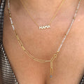 Collier perles semi-précieuses et mailles dorées en acier inoxydable | Vannina